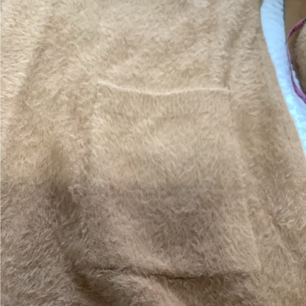 Cozy Tan Cardigan with Pockets - Picture 7 of 8